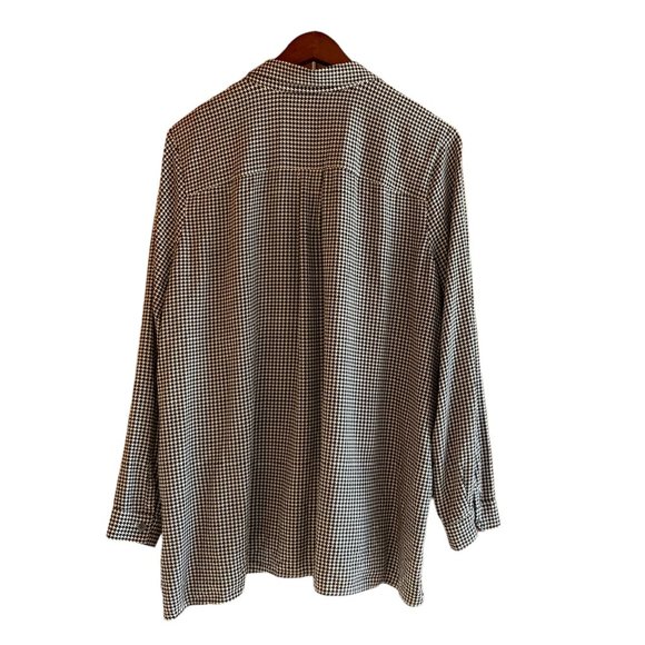 J. Jill Tunic Blouse Black and White Pattern Sz XL - Picture 2 of 4